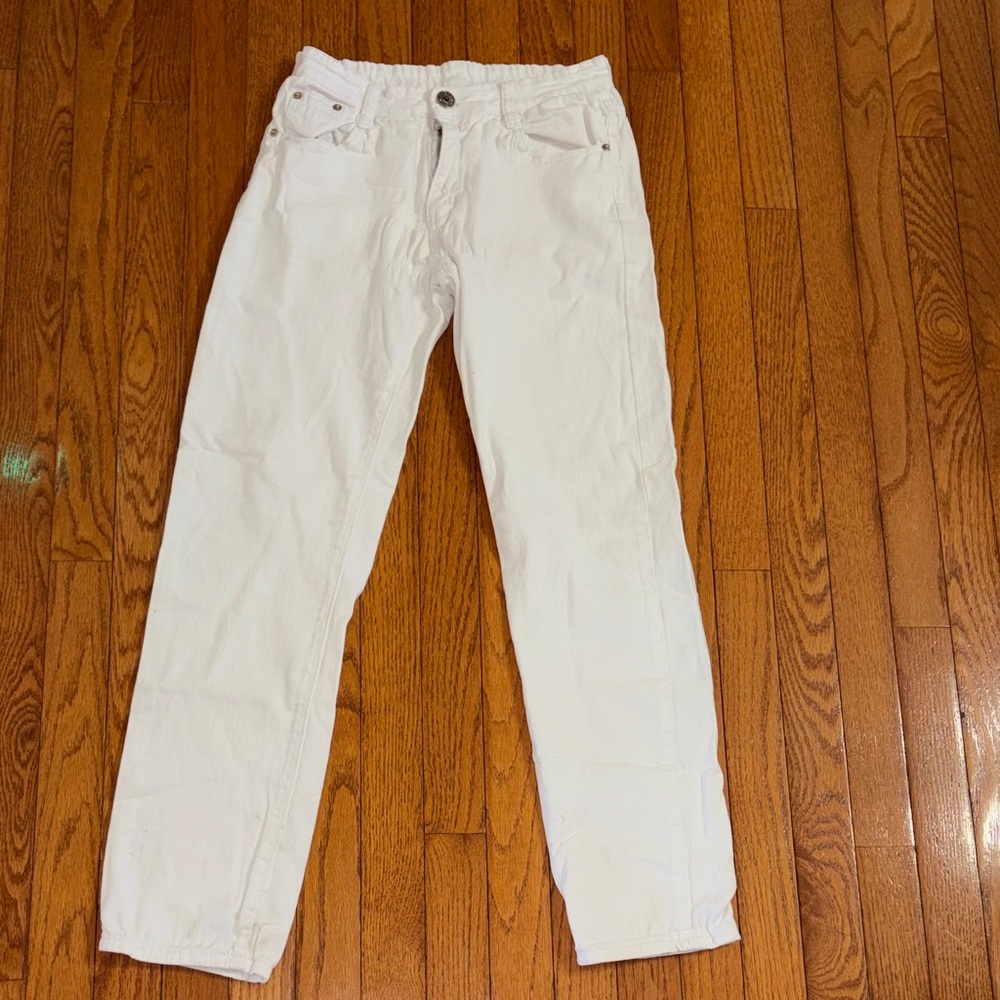 Fredd Marshall Chic White Denim Pants